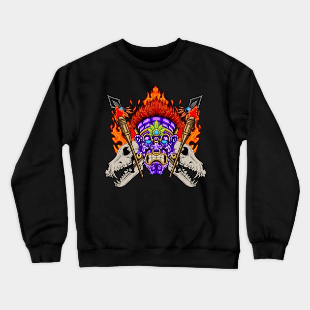 Tiki Mask 8.4 Crewneck Sweatshirt by Harrisaputra